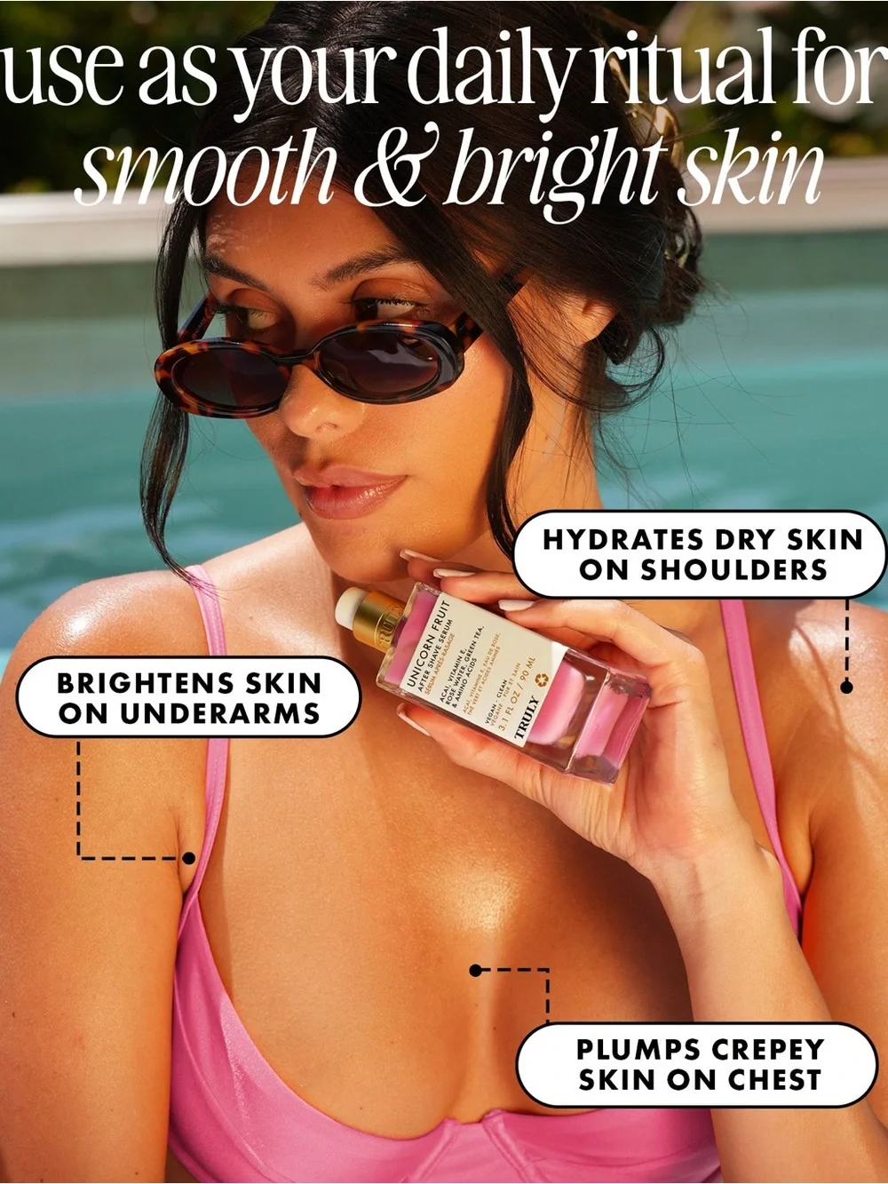 TRULY Unicorn Fruit After Shave Serum - Pink & Gold